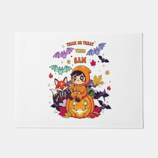 Trick oder Treat Niedliches Halloween Fußmatte (Vorderseite)