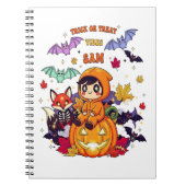 Trick oder Treat Niedliches Halloween Notizblock (Vorderseite)