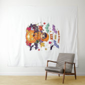 Trick oder Treat Niedliches Halloween Wandteppich (Beispiel (Horizontal))