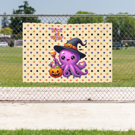 Trick oder Treat Octopus Halloween Banner (Insitu)
