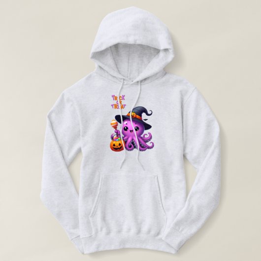 Trick oder Treat Octopus Halloween Hoodie (Design vorne)