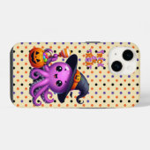 Trick oder Treat Octopus Halloween iPhone Hülle (Rückseite (Horizontal))