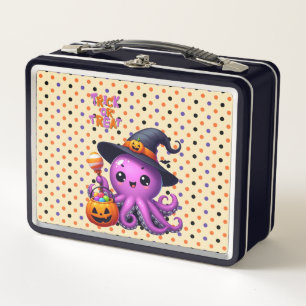 Trick oder Treat Octopus Halloween Metall Brotdose