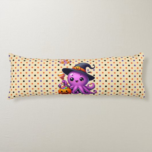 Trick oder Treat Octopus Halloween Seitenschläferkissen (Vorderseite)