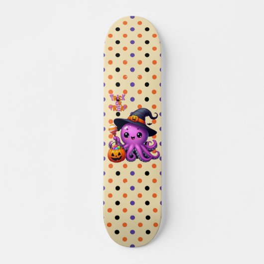 Trick oder Treat Octopus Halloween Skateboard (Vorne)