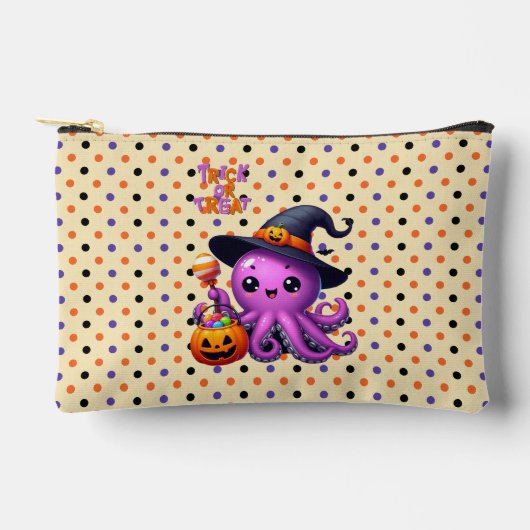 Trick oder Treat Octopus Halloween Zubehörtasche (Vorderseite)