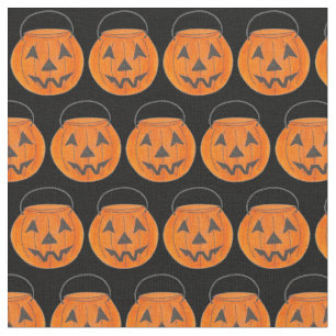Trick oder Treat Orange Halloween Pumpknöpfe Stoff