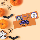 Trick oder Treat Orange Happy Halloween Vielen Dan Mini Visitenkarte