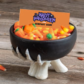 Trick oder Treat Orange Happy Halloween Vielen Dan Mini Visitenkarte