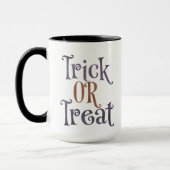 Trick oder Treat Orange & Lila Halloween Tasse (Links)
