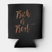 Trick oder Treat Orange und Schwarzes Halloween Dosenkühler (Vorderseite)