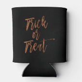 Trick oder Treat Orange und Schwarzes Halloween Dosenkühler (Rückseite)