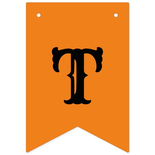 Trick oder Treat Orange und Schwarzes Halloween Wimpelkette (Zweite Fahne)