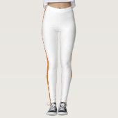 Trick oder Treat Orange White Typografie Halloween Leggings (Vorderseite)