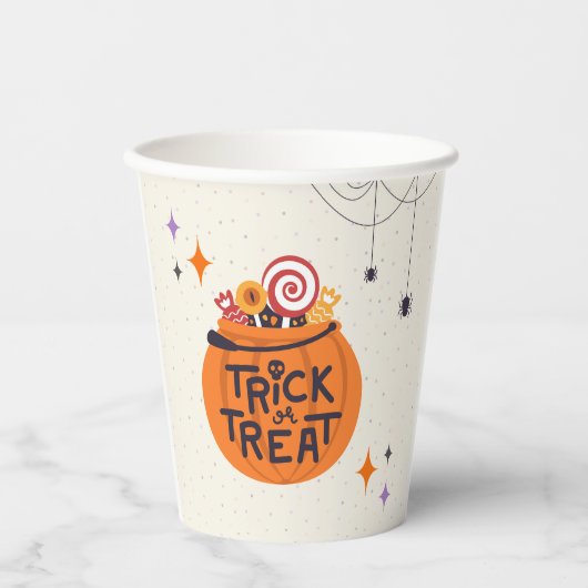 Trick oder Treat Pappbecher (Vorderseite)