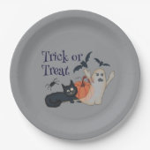 Trick oder Treat Pappteller (Vorderseite)