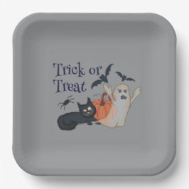 Trick oder Treat Pappteller
