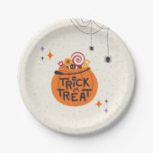 Trick oder Treat Pappteller (Vorderseite)