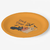 Trick oder Treat Pappteller (Schrägansicht)