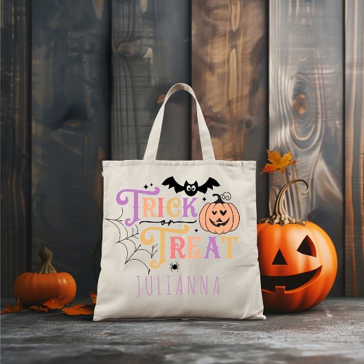 Trick oder Treat Personalisierte Halloween-Bonbtas Tasche