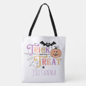 Trick oder Treat Personalisierte Halloween-Bonbtas Tasche (Vorderseite)