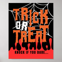 Trick oder Treat Poster, Halloween-Dekorzeichen Poster