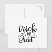Trick oder Treat Postkarte (Vorne/Hinten)
