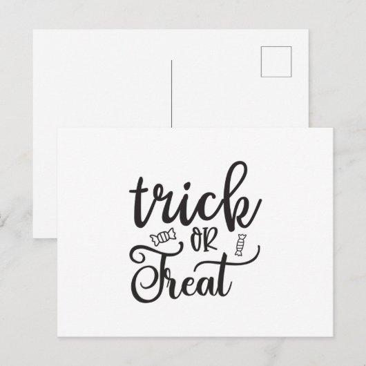 Trick oder Treat Postkarte (Vorne/Hinten)