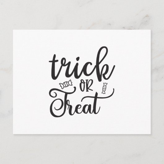Trick oder Treat Postkarte (Vorderseite)