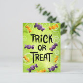 Trick oder Treat Postkarte (Stehend Vorderseite)