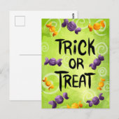 Trick oder Treat Postkarte (Vorne/Hinten)
