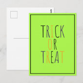 Trick oder Treat Postkarte (Vorne/Hinten)
