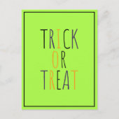 Trick oder Treat Postkarte (Vorderseite)
