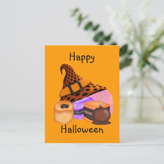 Trick oder Treat Postkarte (Stehend Vorderseite)