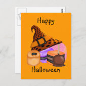 Trick oder Treat Postkarte (Vorne/Hinten)