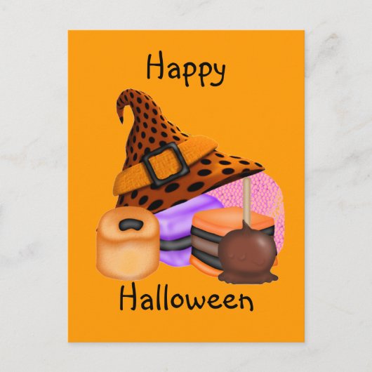 Trick oder Treat Postkarte (Vorderseite)