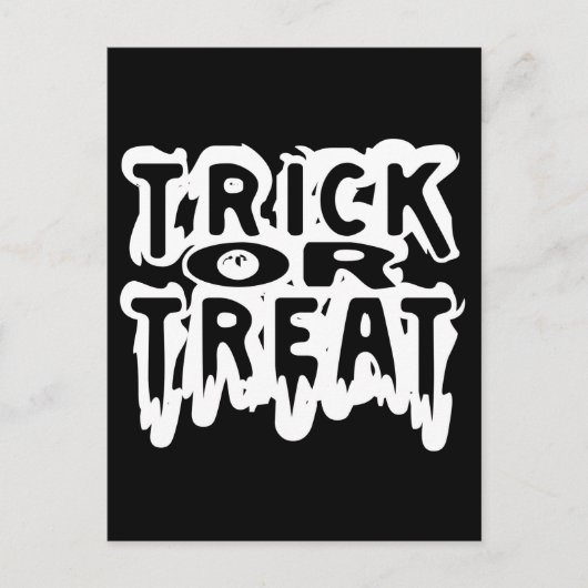 Trick oder Treat Postkarte (Vorderseite)