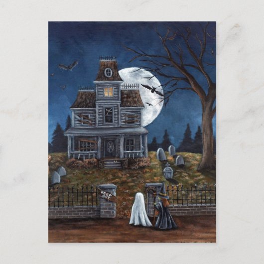 Trick oder Treat Postkarte (Vorderseite)