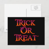 Trick oder Treat Postkarte (Vorne/Hinten)