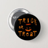 Trick oder Treat Pumpkin Button (Vorne & Hinten)