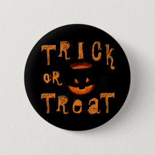 Trick oder Treat Pumpkin Button