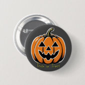Trick oder Treat- Pumpkin Button (Vorne & Hinten)