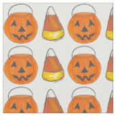 Trick oder Treat Pumpkin Candy Corn Halloween-Part Stoff (Nahaufnahme)