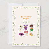 Trick oder Treat Pumpkin & Candy Halloween-Party Einladung (Rückseite)