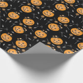 Trick oder Treat Pumpkin Halloween Candy Bucket Geschenkpapier (Ecke)