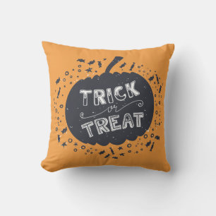 Trick oder Treat Pumpkin Halloween-Kissen Kissen