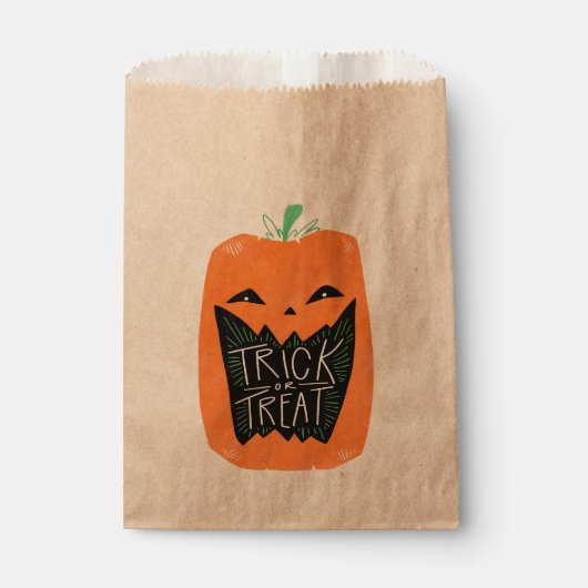 Trick oder Treat Pumpkin Halloween Leckerei Geschenktütchen (Vorderseite)