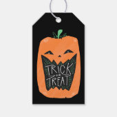 Trick oder Treat Pumpkin Halloween-Party Bevorzugu Geschenkanhänger (Vorderseite)