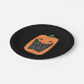 Trick oder Treat Pumpkin-Halloween-Party Pappteller (Schrägansicht)