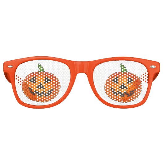 Trick oder Treat Pumpkin Jack o' Lantern Halloween Partybrille (Vorderseite)